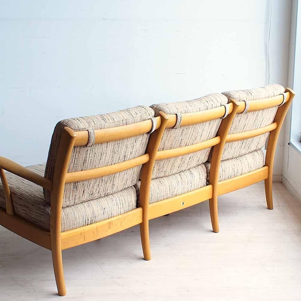 飛騨産業 キツツキ オーク材 3人掛けソファ ナチュラル ZR24389