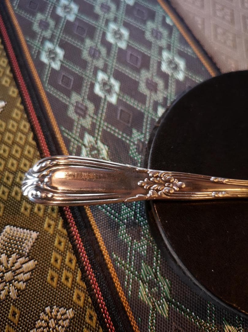 TIFFANY1889銀器フォーク×厚革コースター｜一点物