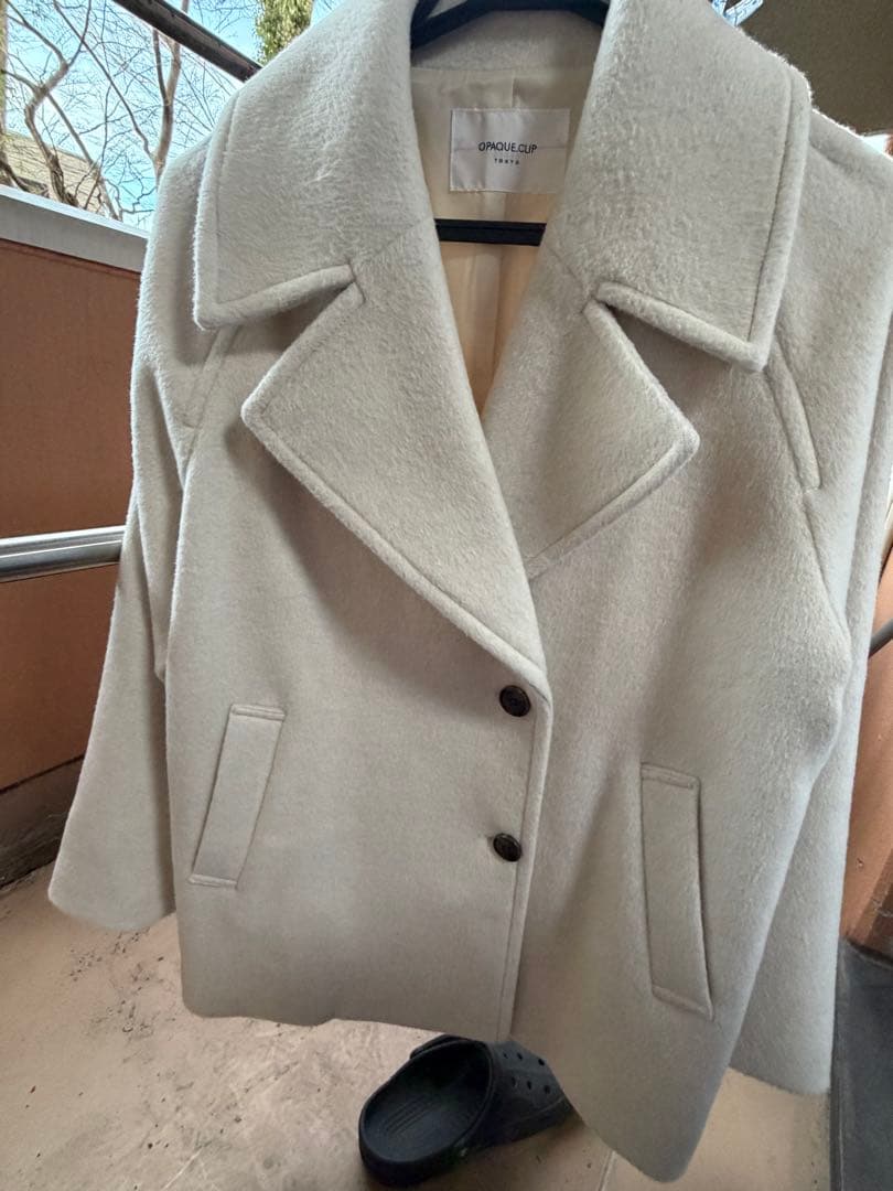 OPAQUE.CLIP ホワイト ピーコート 40/L