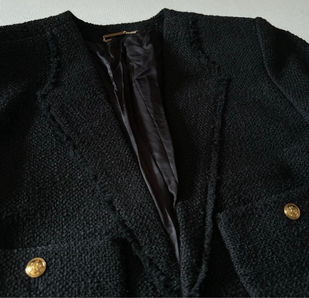 美品　plage girl ツイードノーカラージャケット