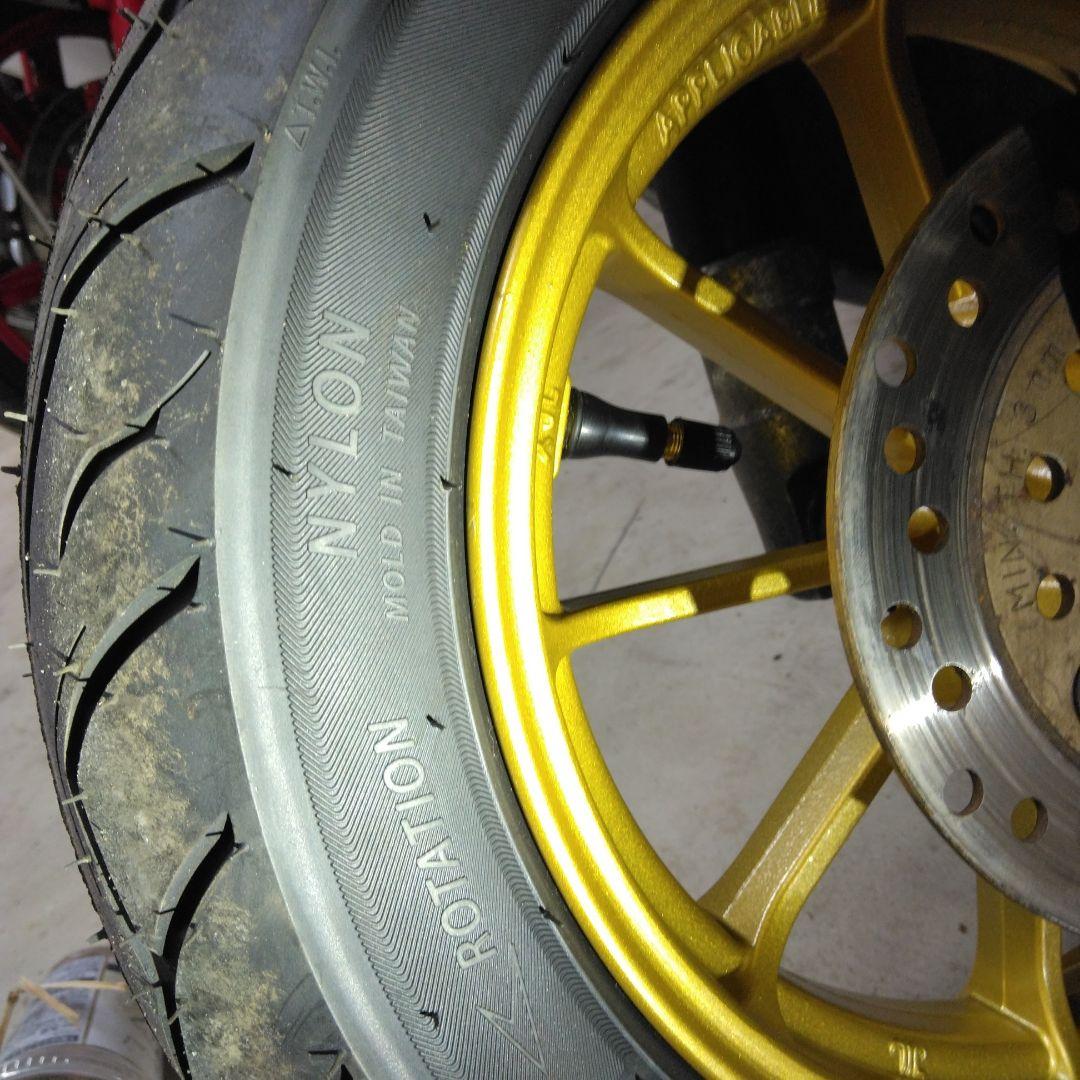 ①フロント　10インチホイール　タイヤ　ディスクホイール　ホンダライブディオZX