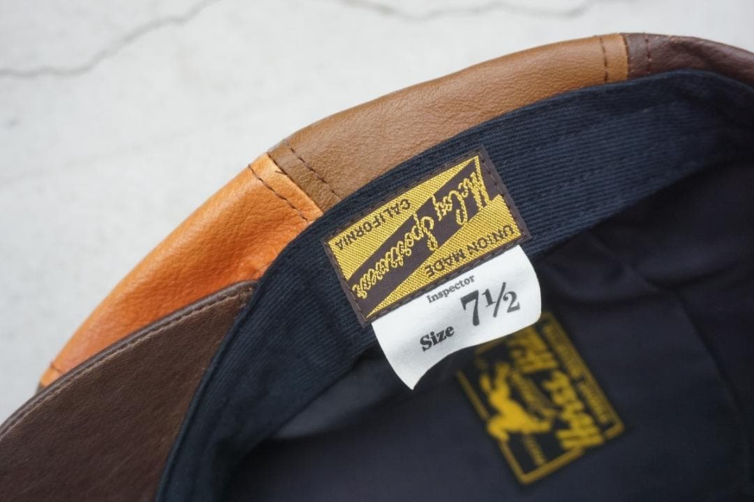 美品 THE REAL McCOY'S レザー キャスケット 帽子 207P▲