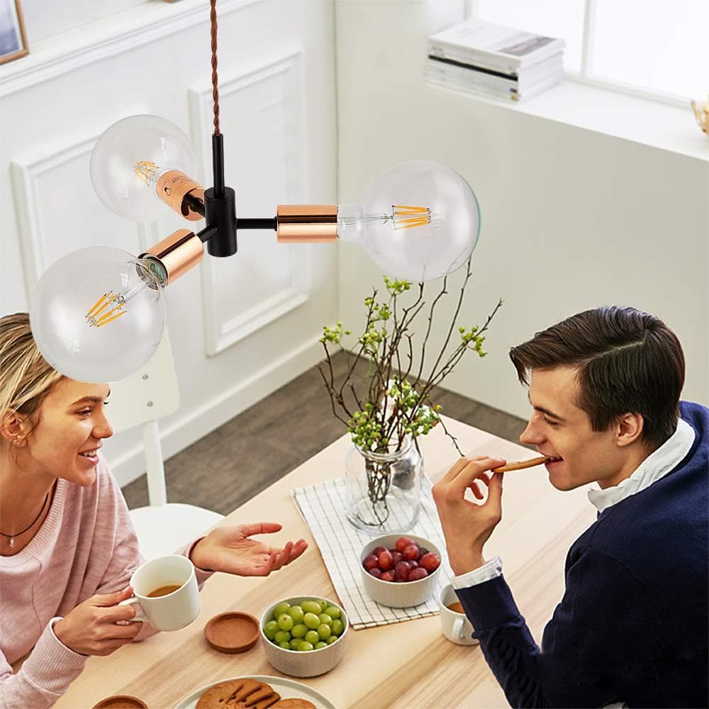 吊下げ灯 3灯式ペンダントライト レトロ 滲む凛々しさ ソケット