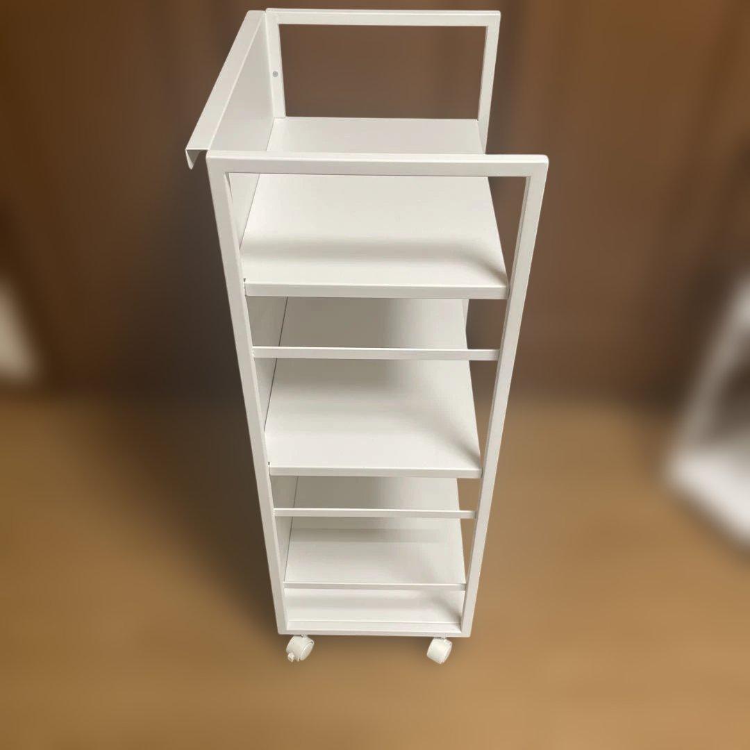 山崎実業 目隠しワゴン タワー L ホワイト 1419