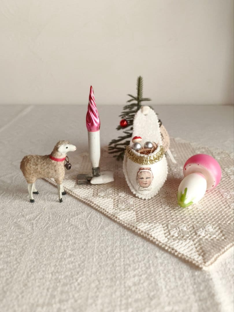 * vintage ornament ୨୧ キャンドル型 クリップオーナメント