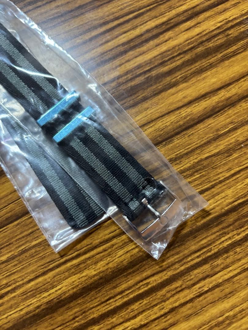 【新品未使用】OMEGA NATO 純正ブラック&グレー　ストライプ20mm