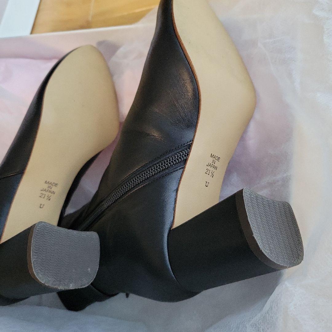 美品 ダイアナショートブーツ21.5cmブラック