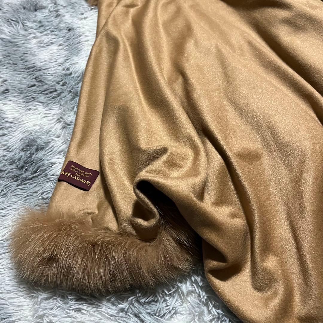 未使用　BALMAIN バルマン カシミヤ100% フォックスファー ポンチョ