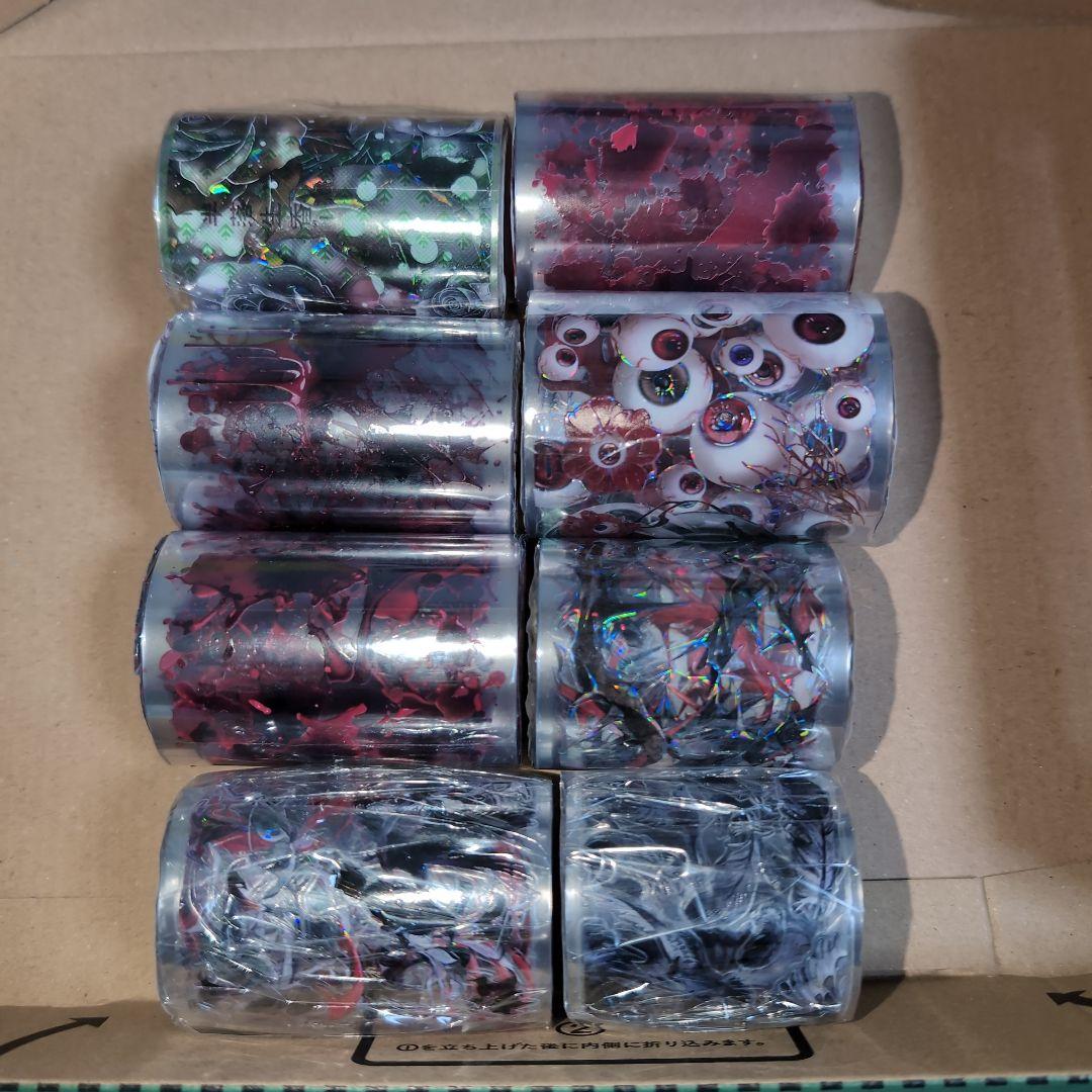 海外マスキングテープ　ダーク系　血液　花　薔薇等　巻き売り　装飾マステ