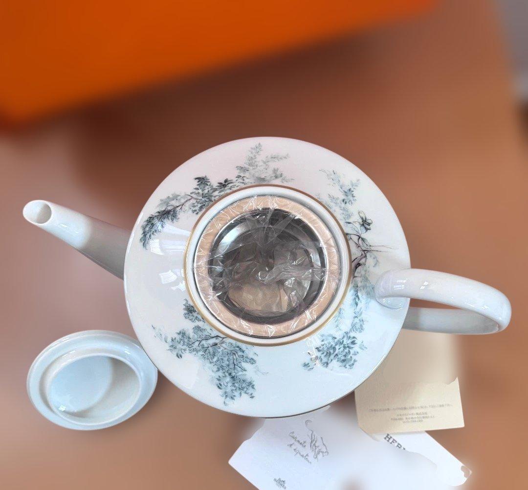 HERMES ポーセリン　ティーポット　赤道直下のスケッチ