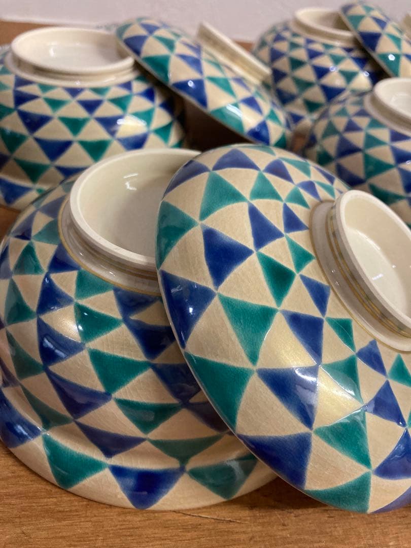 京焼　清水焼　未使用　蓋つき椀　箸置き　各5点