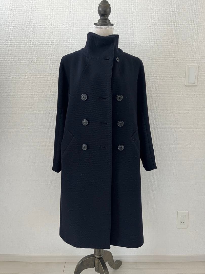 アダムエロペ　ウール　ロング　コート