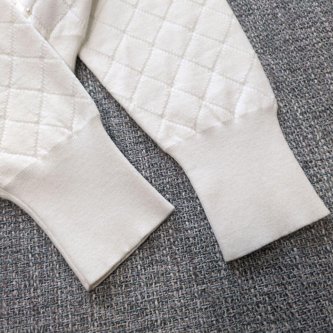 エムズグレイシー　近年モデル　キルティング　カーディガン　パール　春秋冬