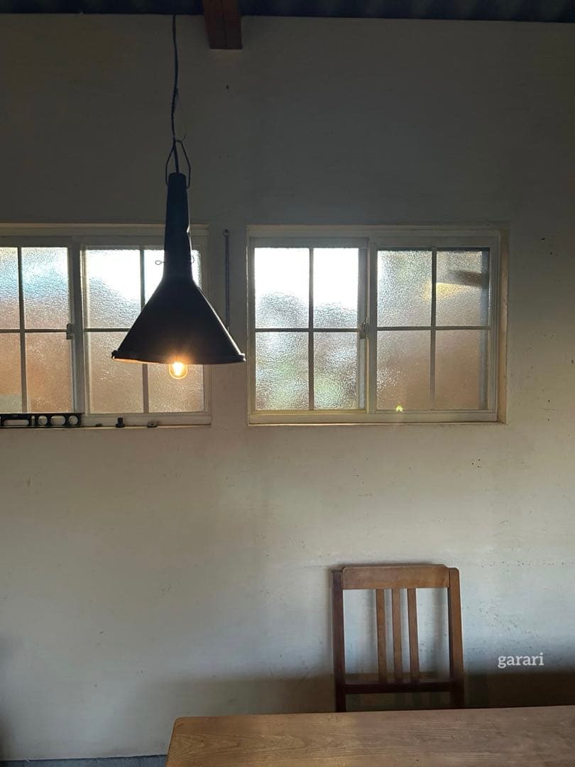 ワイヤーレール照明　古道具照明長さ調整　ワイヤーフック照明 ペンダントライト