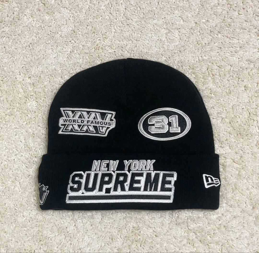 帽子 Supreme x New Era Football Beanie \"Black