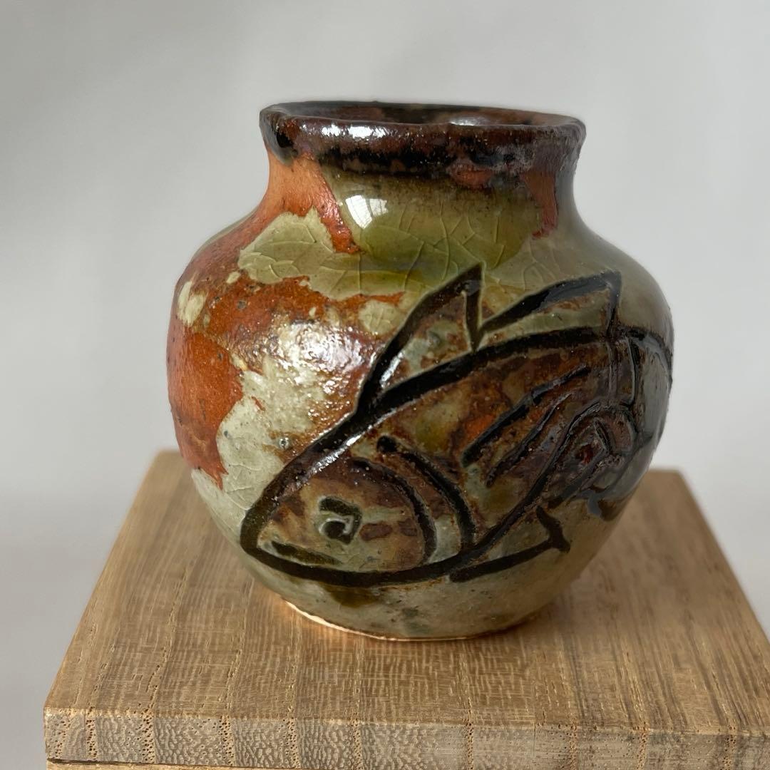 金城次郎 壷屋焼 琉球陶器人間国宝 やちむん　小壺