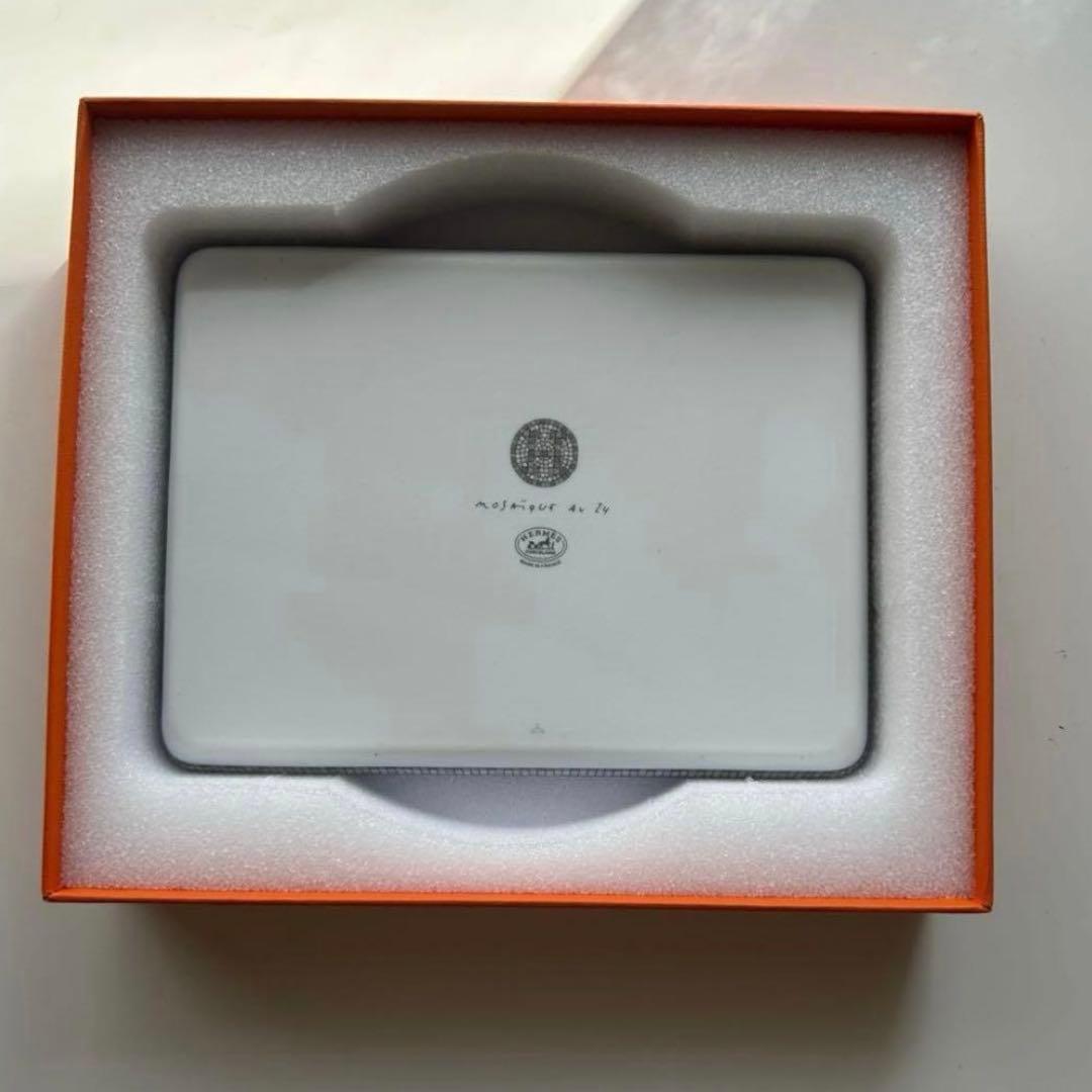 HERMES モザイクヴァンキャトル プラチナコレクション プレート 皿