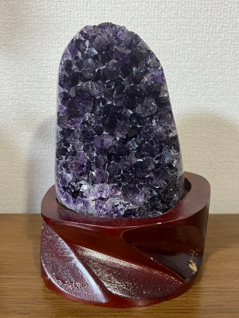 超大　最高品質アメジストドームミニクラスター　共生タイプ　希少　台座込み送料安い