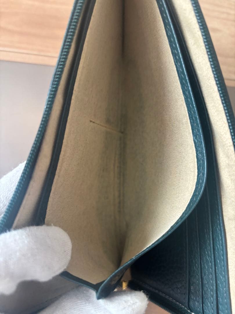 【希少】アタオ limo リモ ケリー限定色ボタニカルグリーン L字長財布 箱付