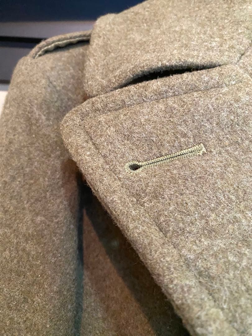 メルトンウール 40年代 米軍実物 ミリタリー カーキ オリーブ 中古 古着