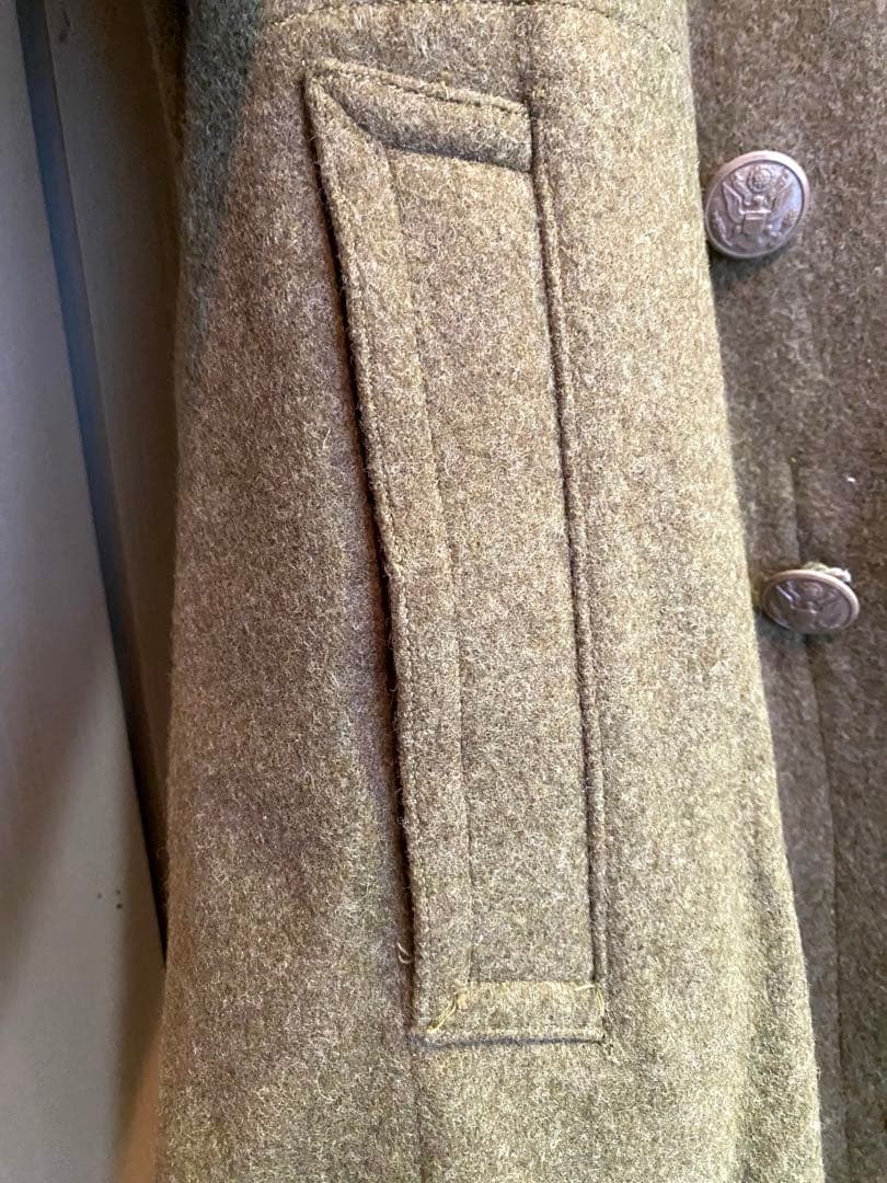 メルトンウール 40年代 米軍実物 ミリタリー カーキ オリーブ 中古 古着