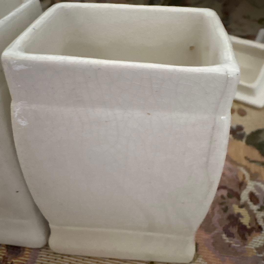 ドイツ　アンティーク　陶器スパイスセット 薔薇、花柄装飾柄