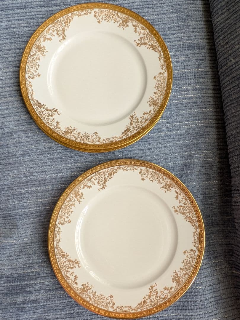 美品★アビランドリモージュゴールド装飾の陶磁器皿 22cm 6枚セット