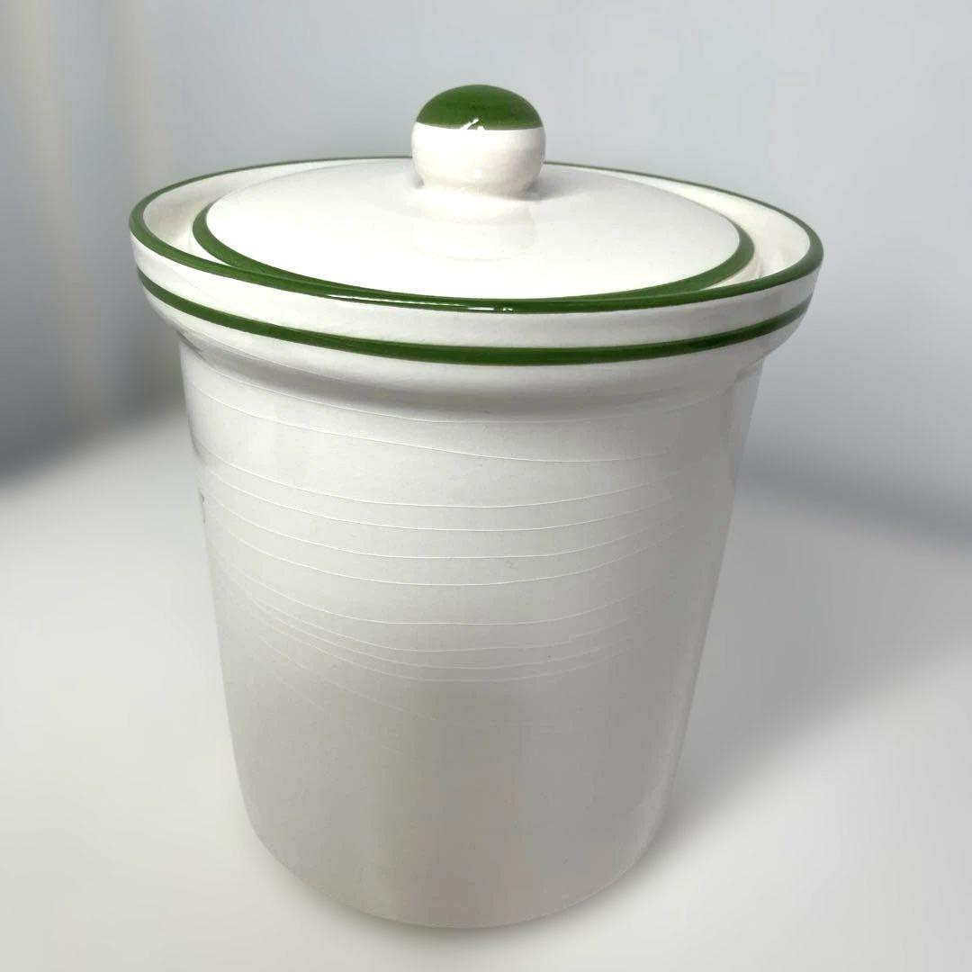 【FT】アンティーク 陶器　キャニスター イタリア