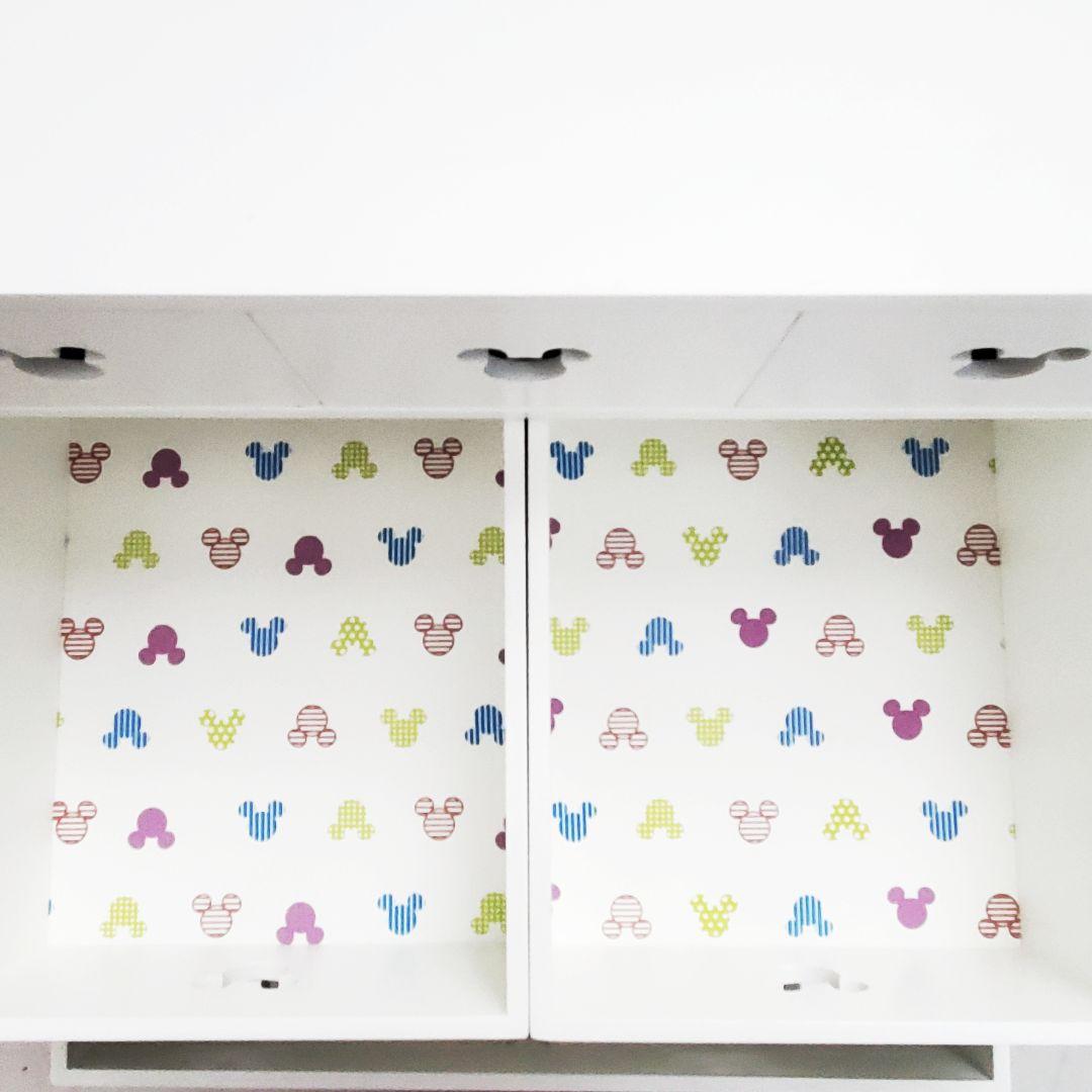 未使用 ディズニー ミッキーマウス デザイン 収納 ボックス 棚 ホワイト