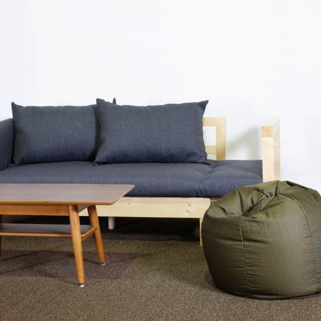 K 新品 北欧 ソファベッド グレー カントリー パイン材 すのこ 省スペース