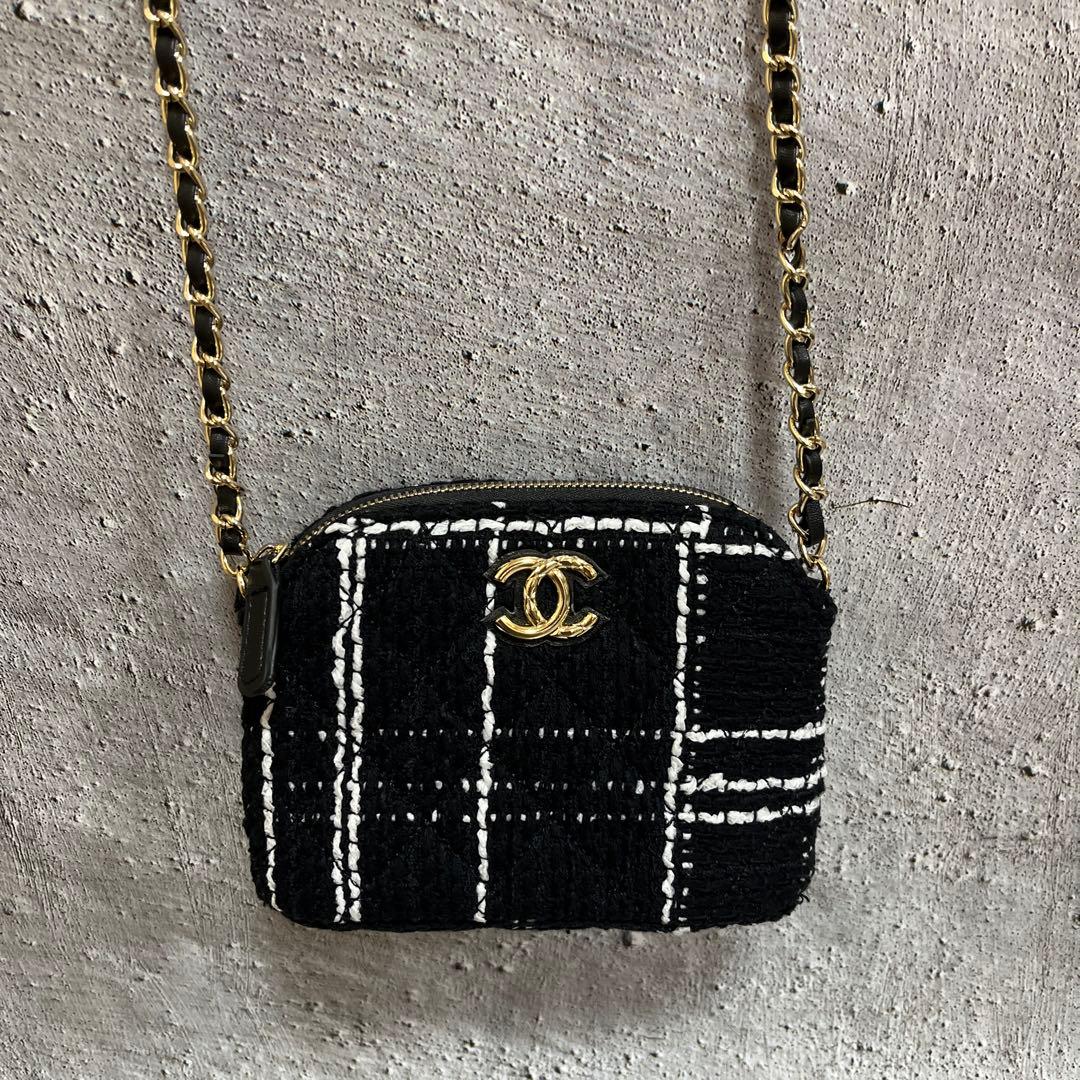 CHANEL ノベルティツイードショルダーバッグ