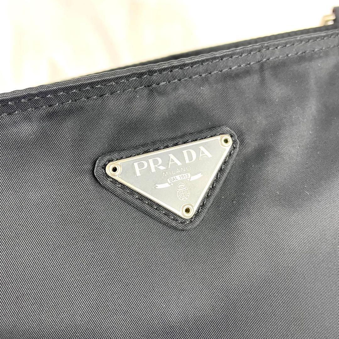 PRADA プラダ ショルダーバッグ ナイロン 三角プレート ロゴ ブラック