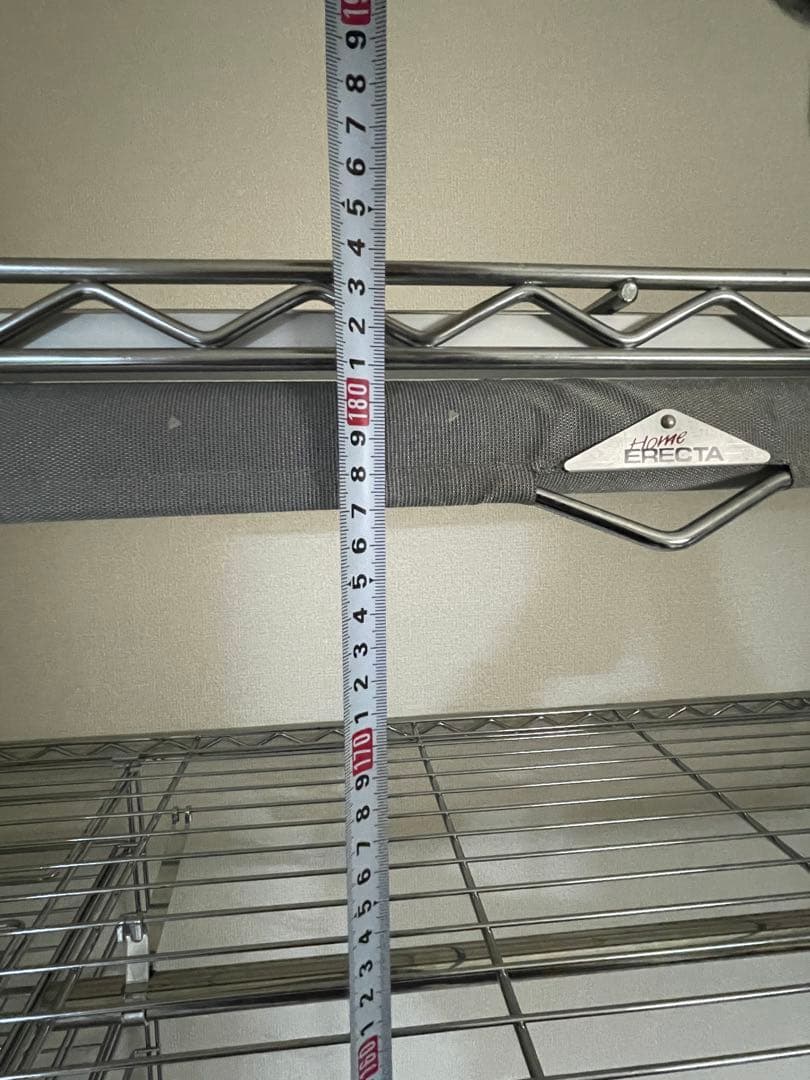  ERECTA シェルフスクリーン付き　スチールラック　ハンガーラック