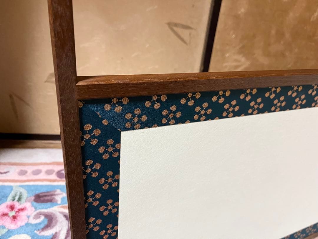 風炉先屏風　利休梅　網代　両面　紙箱