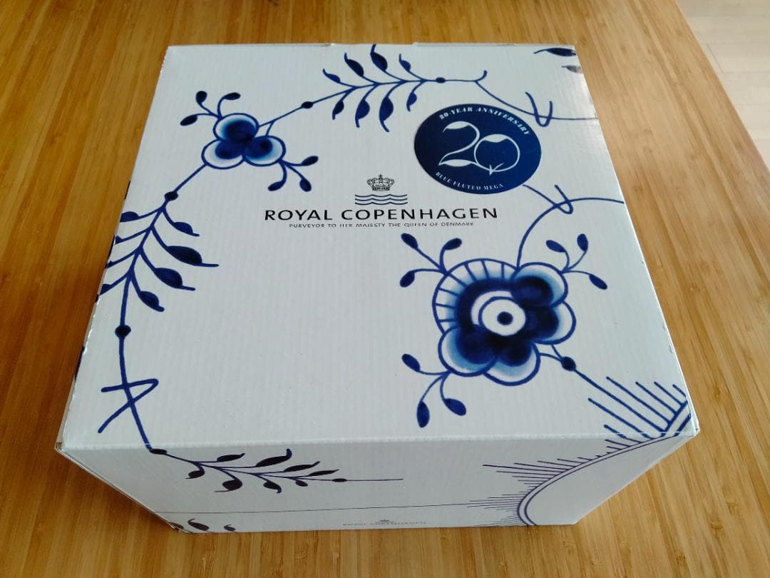 ロイヤルコペンハーゲン ケーキディッシュ ブルーフルーテッドメガ