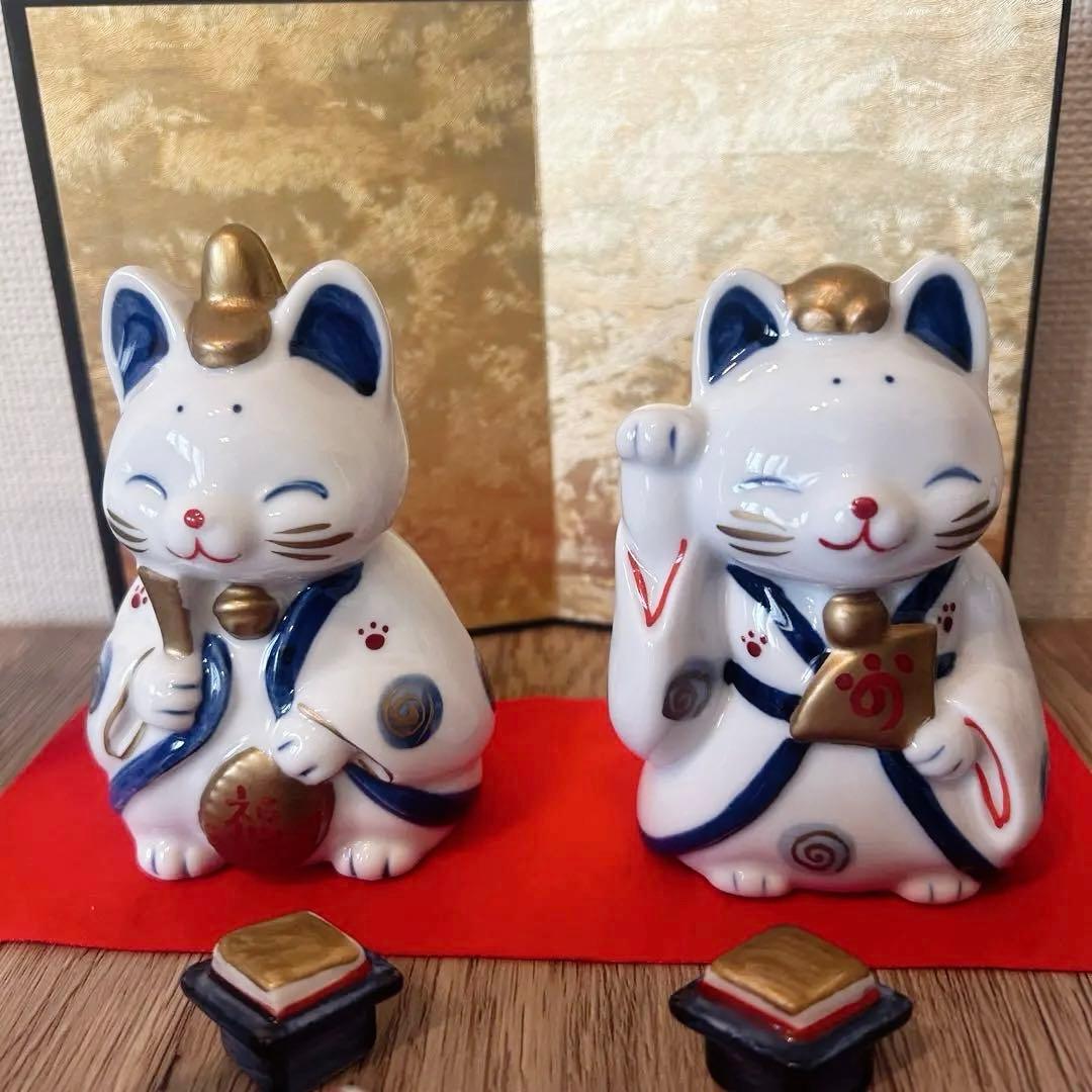 【新品未使用】 翠泉 招き猫 雛飾り