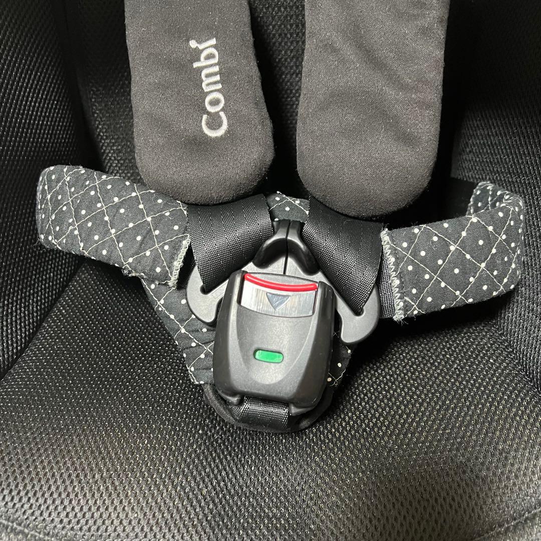 ミラー＆スマホホルダー付Combi チャイルドシート 黒　ザエス　the s