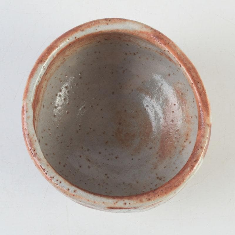 茶道具　加藤光右衛門作　鼡志野茶碗　共布共箱　C　9850