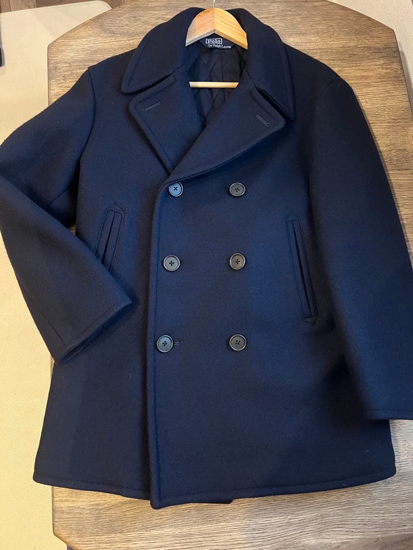 A*A様 極美品✨ポロラルフローレン Pコート 中綿キルティング ウール ネイビ