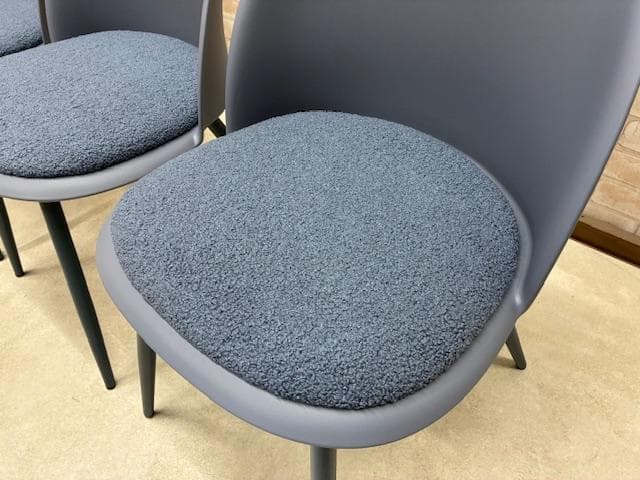 ダイニングチェア　４脚セット　ネイビー　送料無料　新品