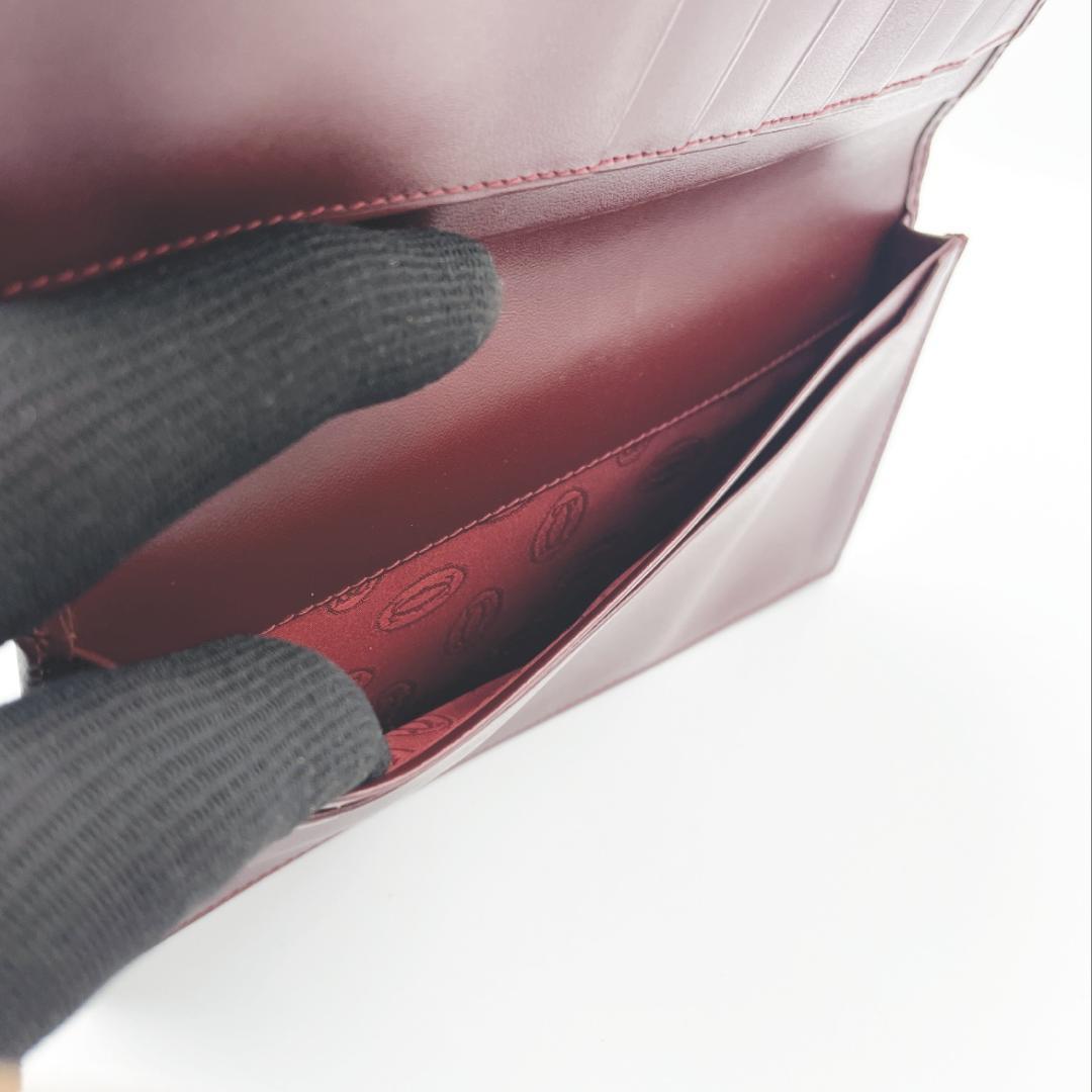 【Cartier（カルティエ）】マストライン 長財布 ボルドー 札入れ