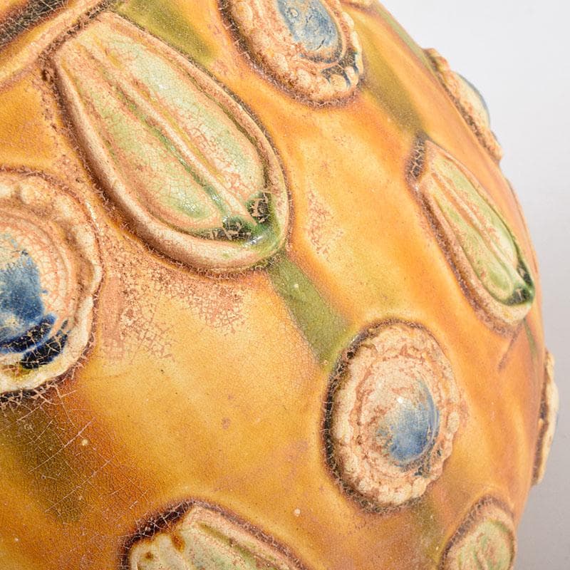 中国　唐三彩　蓋壷　飾壷　C　R8561H