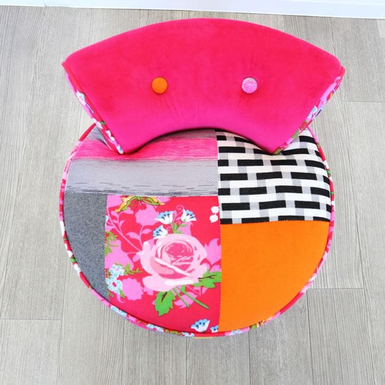 パッチワークチェア カラフルピンク