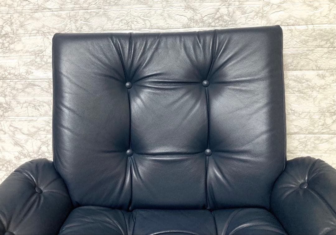 【希少 本革】karimoku domani スカンジナビアン イージーチェア②