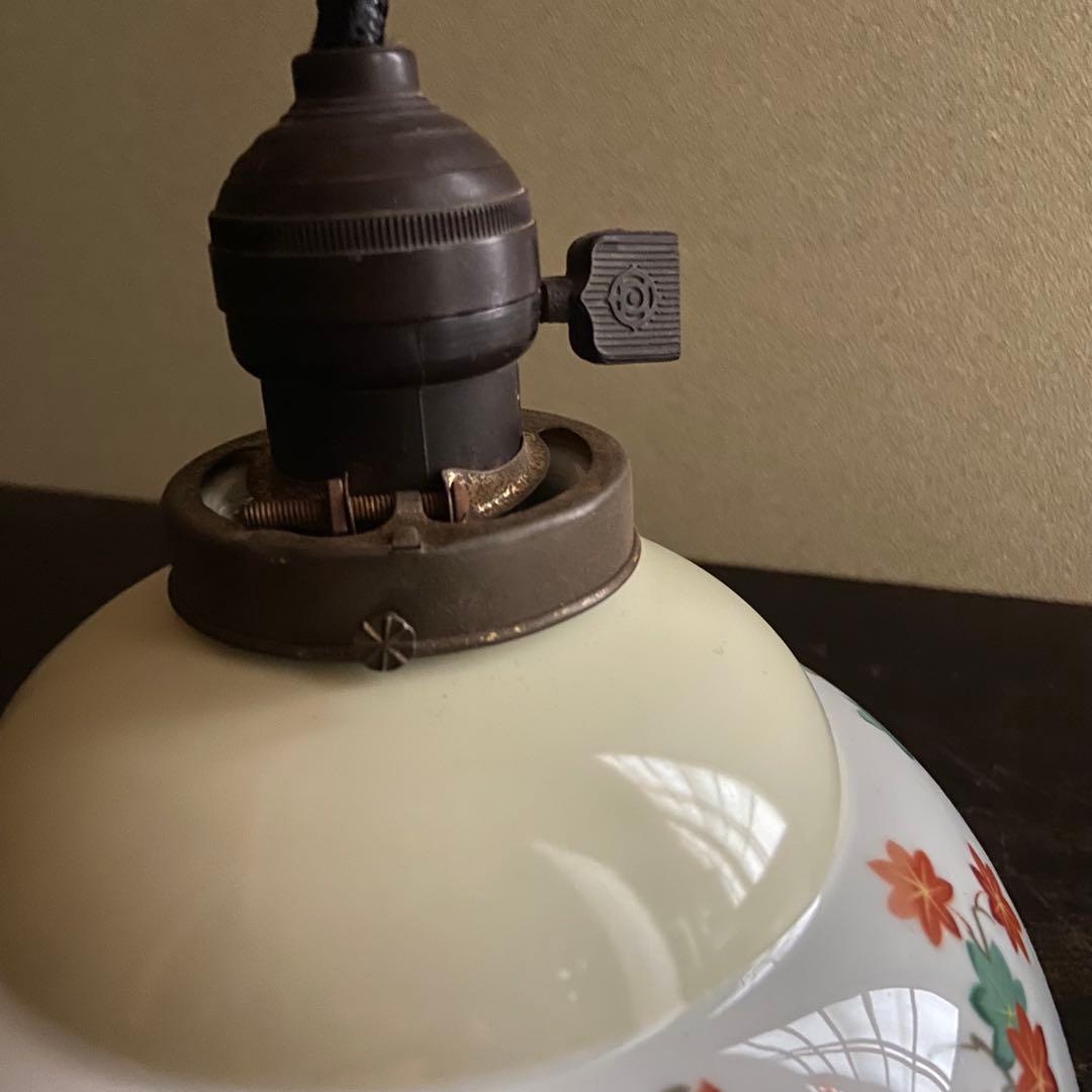 オールドノリタケ　則武　日陶　紅葉柄シェード　電笠　大正ロマン