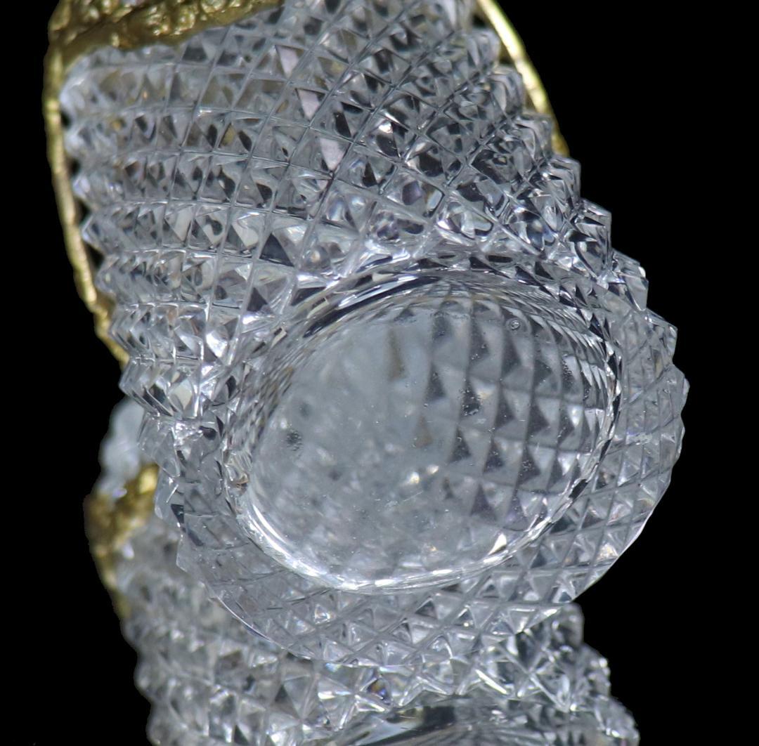 オールド・バカラ 珍品 ブロンズ装飾 ディアマンビゾー バルブ式アトマイザー