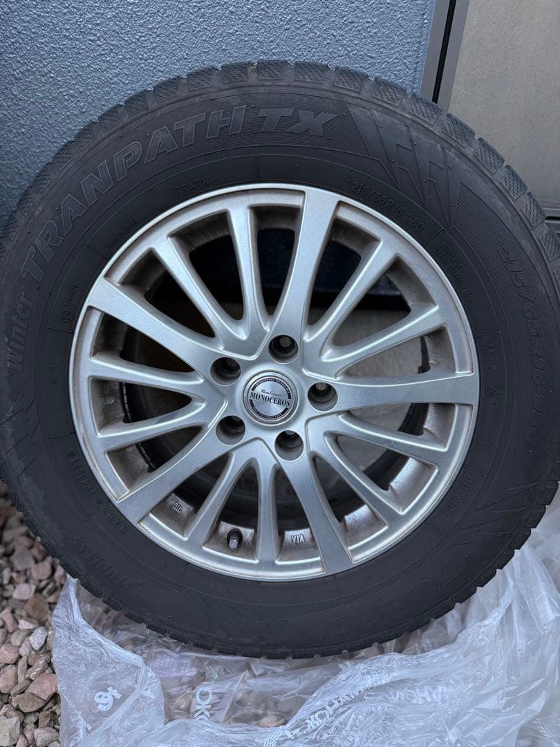 スタッドレス&アルミホイル4本セット アルファード装着 16インチ