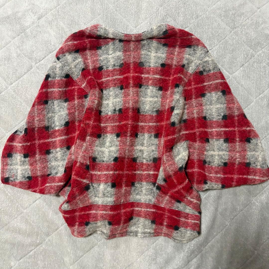 美品　t.b センソユニコ　ポンチョ　チェック　L