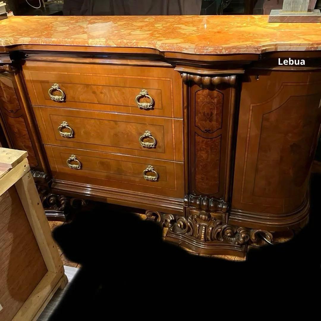 ラルフローレン・ブティック什器イタリア製ロココ貝殻花柄キャビネット　50年前