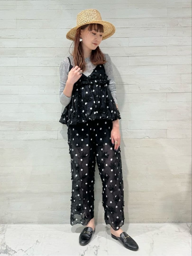 トップス crinkle crinkle crinkle 3D dot camisole